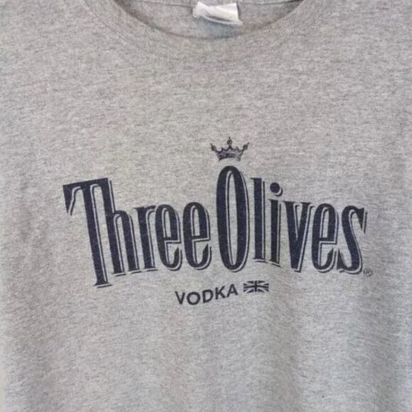 Three Olives Vodka Gray Promo Tee Size L - Picture 4 of 8